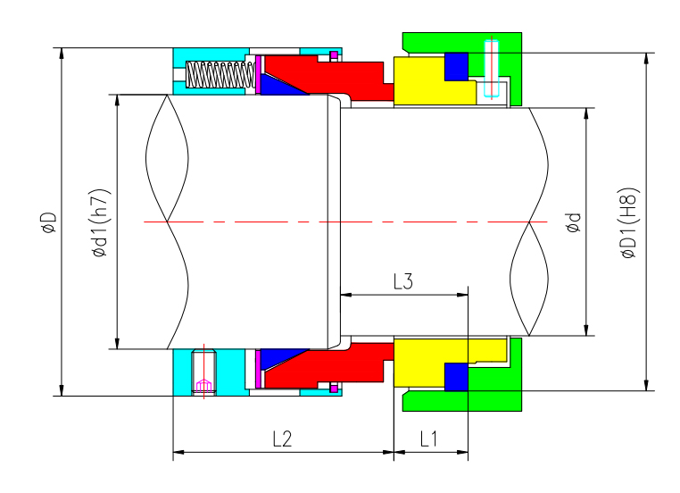 PTFE Wedge Mechanical Seals N16